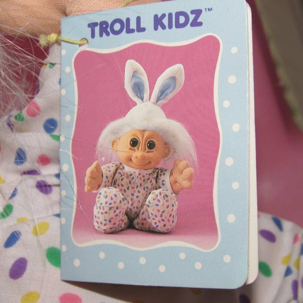 Russ Troll Kidz “Bugsy” Easter Bunny Troll Doll – Vintage Collectible Plush - Picture 6 of 9